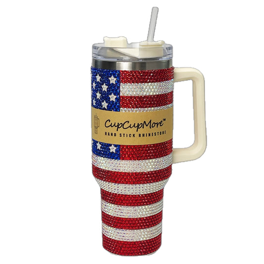 US-Flag Bling 40oz Tumbler