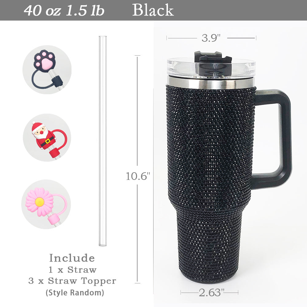 Black Bling 40oz Tumbler