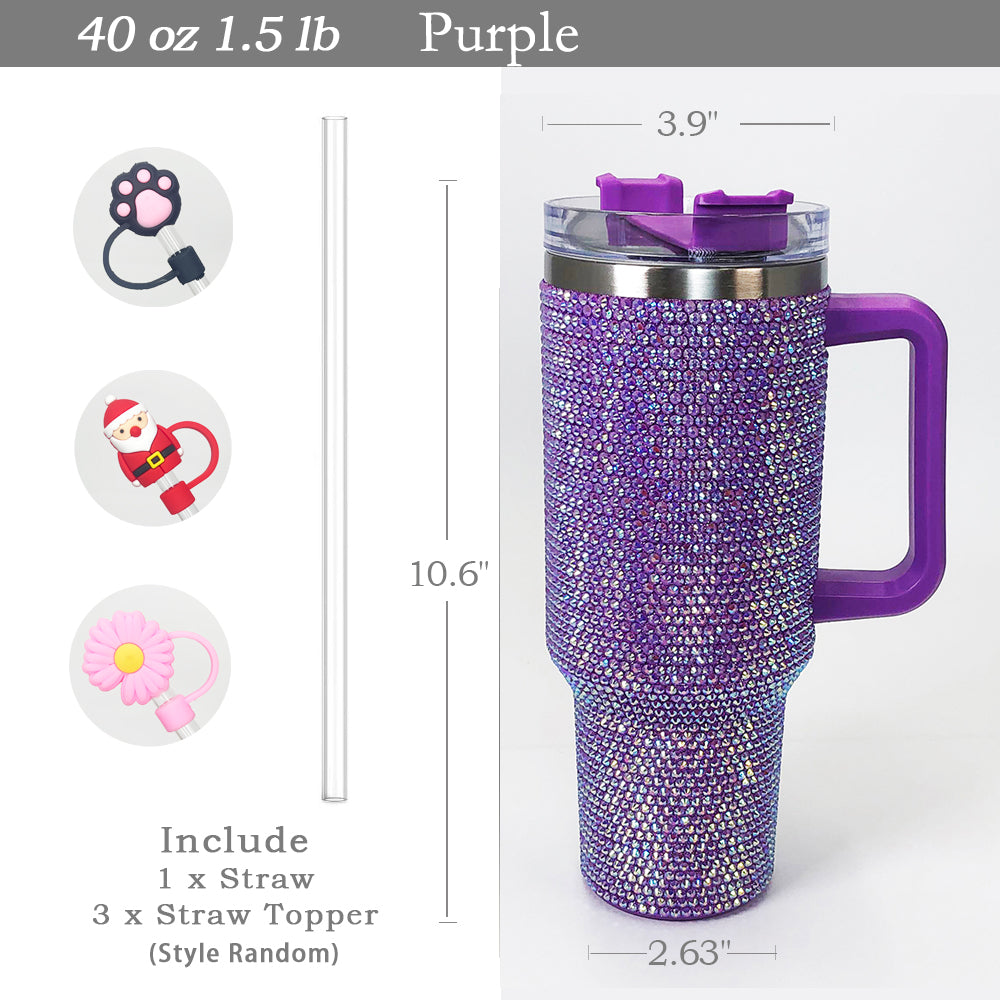 Purple Bling 40oz Tumbler