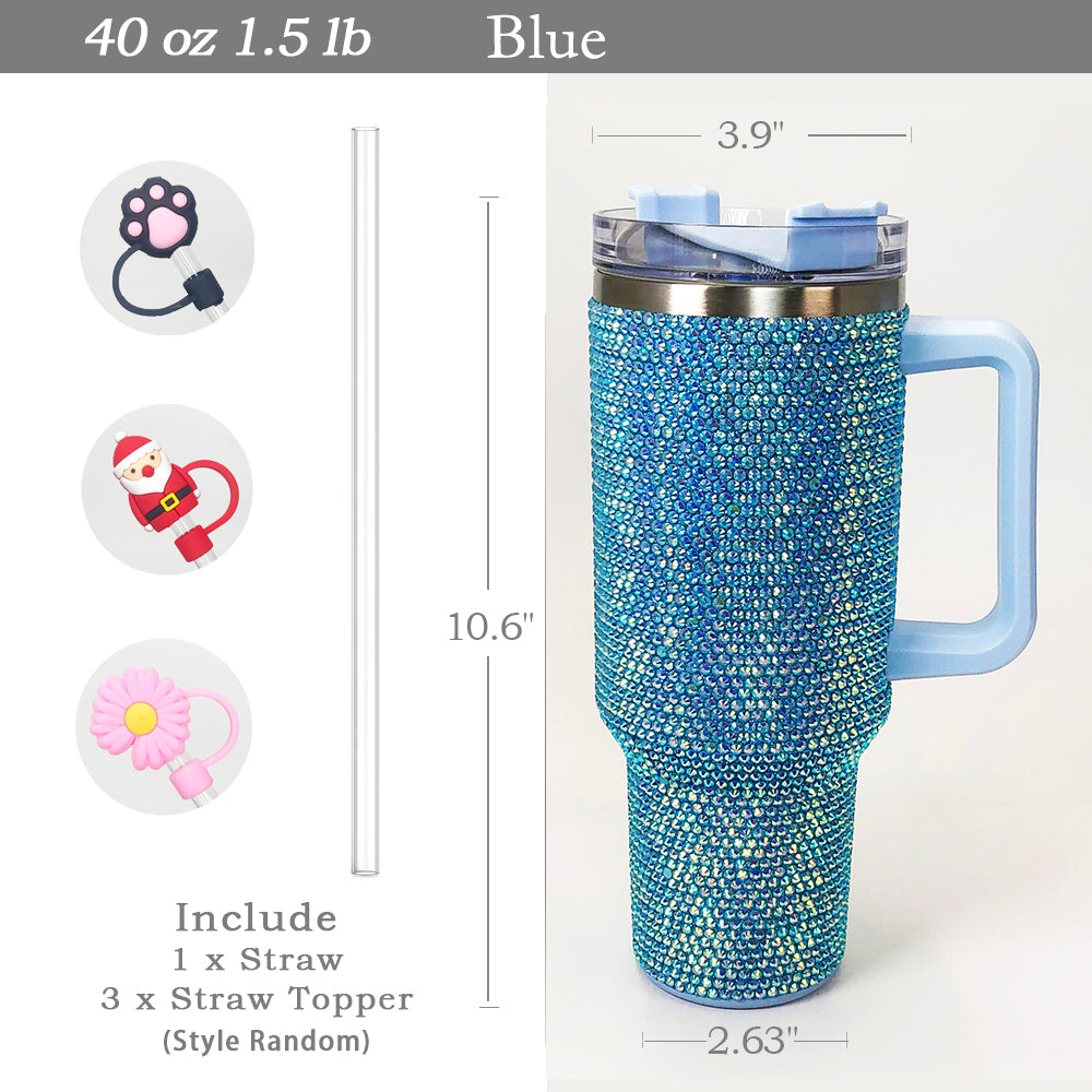 Blue Bling 40oz Tumbler