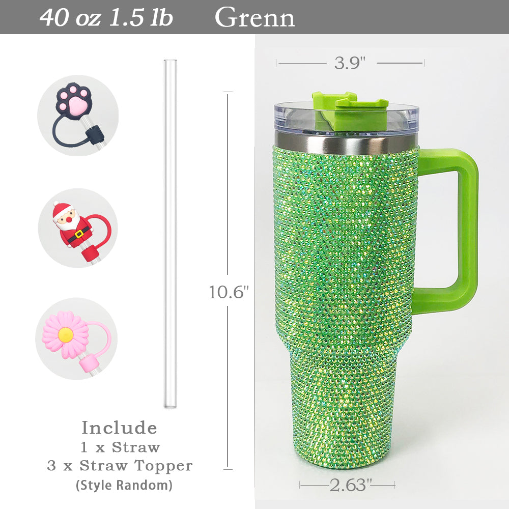 Green Bling 40oz Tumbler