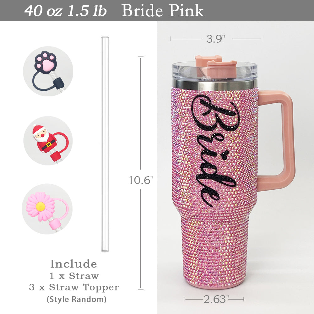 Bride Pink Bling 40oz Tumbler