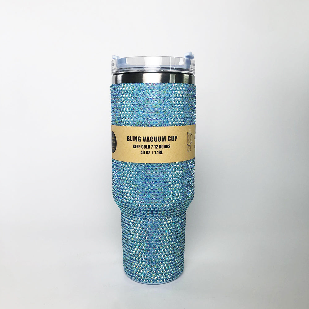 Bride Blue Bling 40oz Tumbler