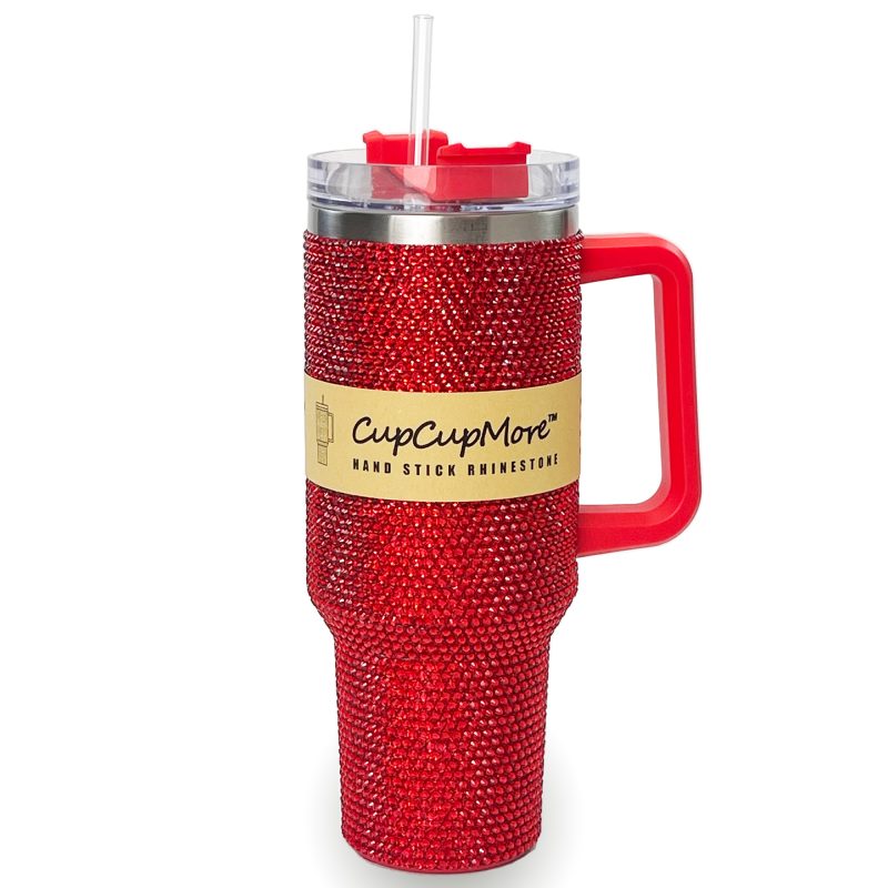 40 oz Red Bling Tumbler