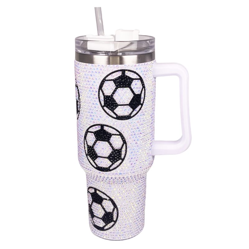 40 oz Soccer Bling Tumbler