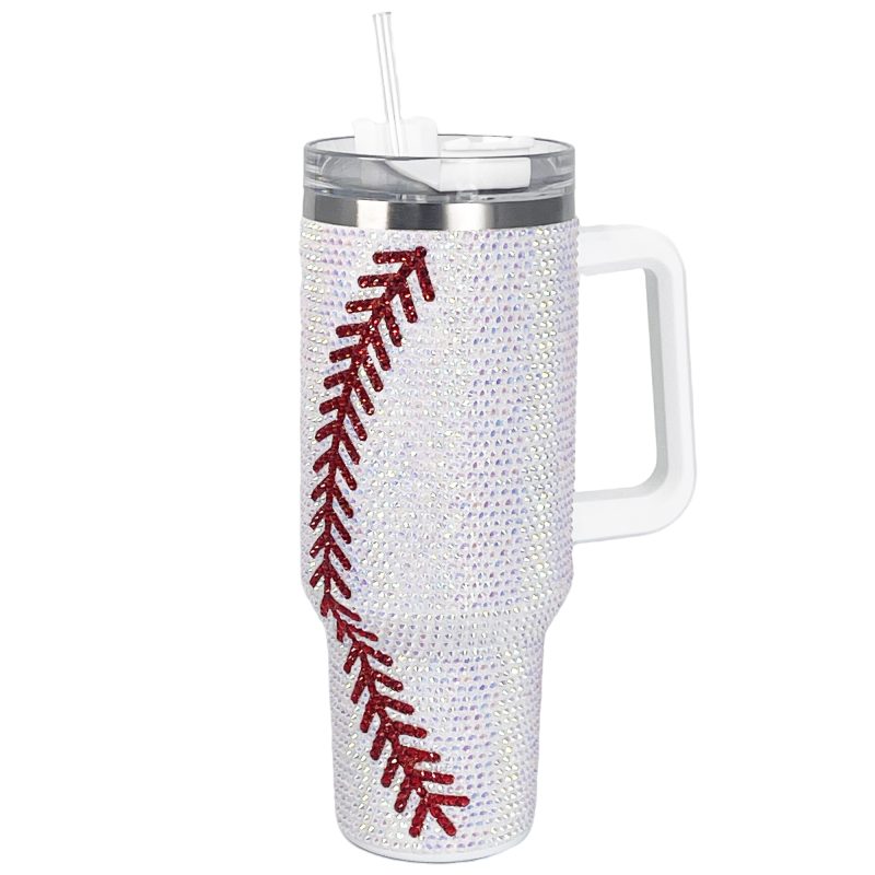 40 oz Baseball Bling Tumbler