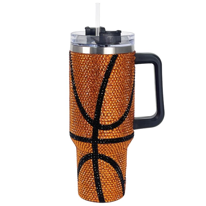 40 oz Basketball Bling Tumbler