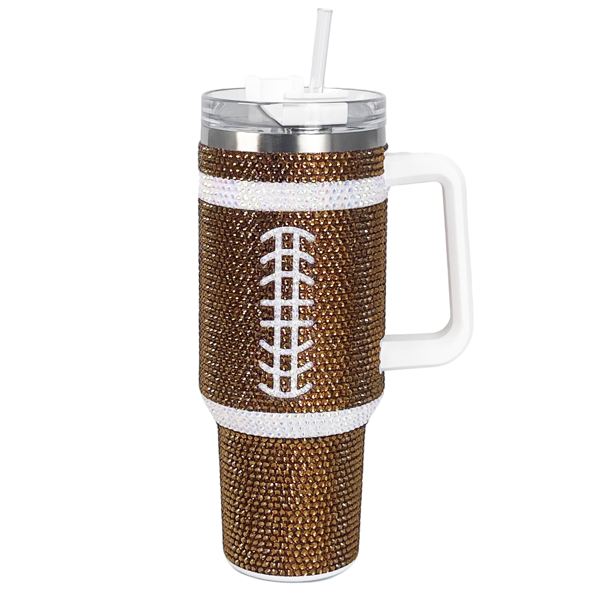 40 oz Football Bling Tumbler