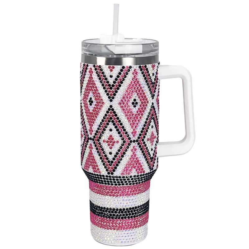 40 oz Pink Diamond Bling Tumbler