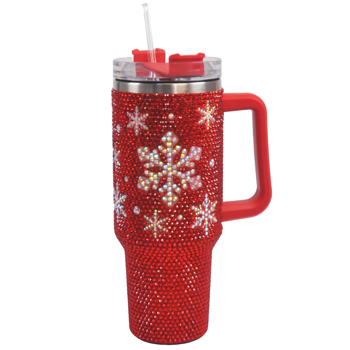 40 oz Christmas Red Bling Tumbler