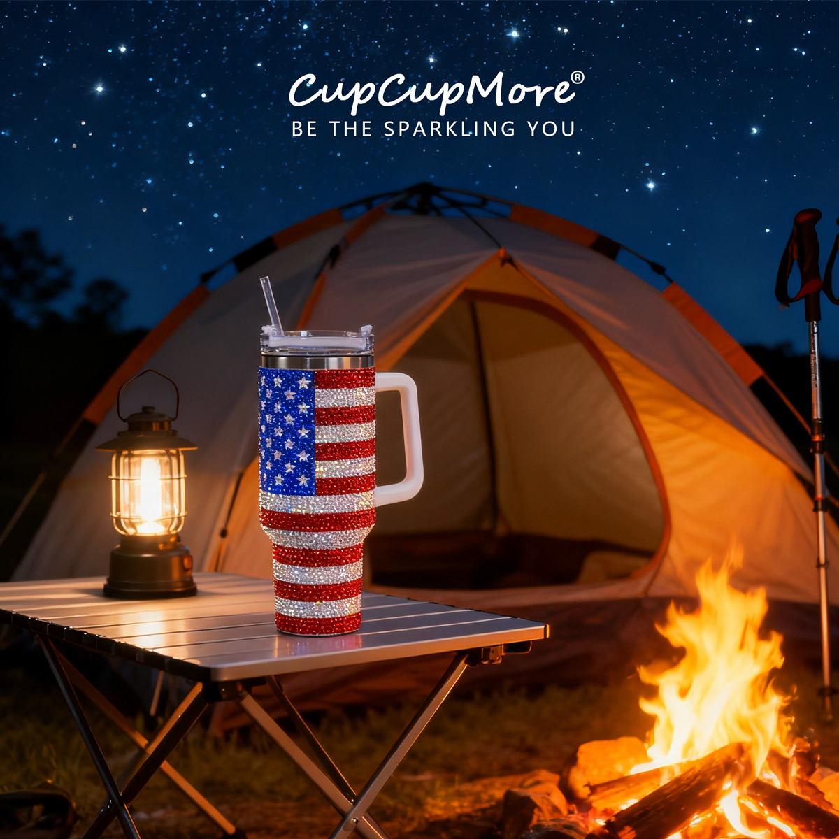 40 oz US-Flag Bling Tumbler - Image 10