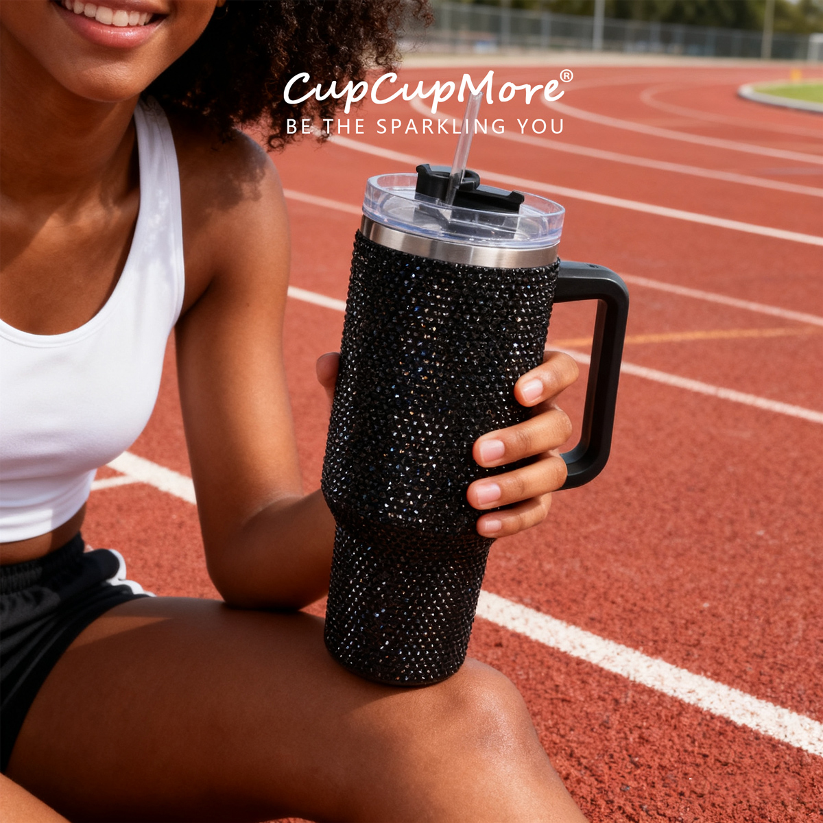 40 oz Black Bling Tumbler - Image 9