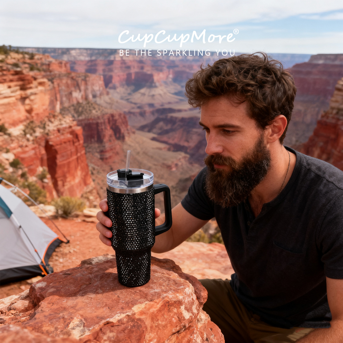 40 oz Black Bling Tumbler - Image 7