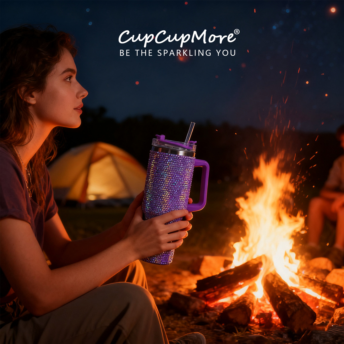 40 oz Purple Bling Tumbler - Image 9