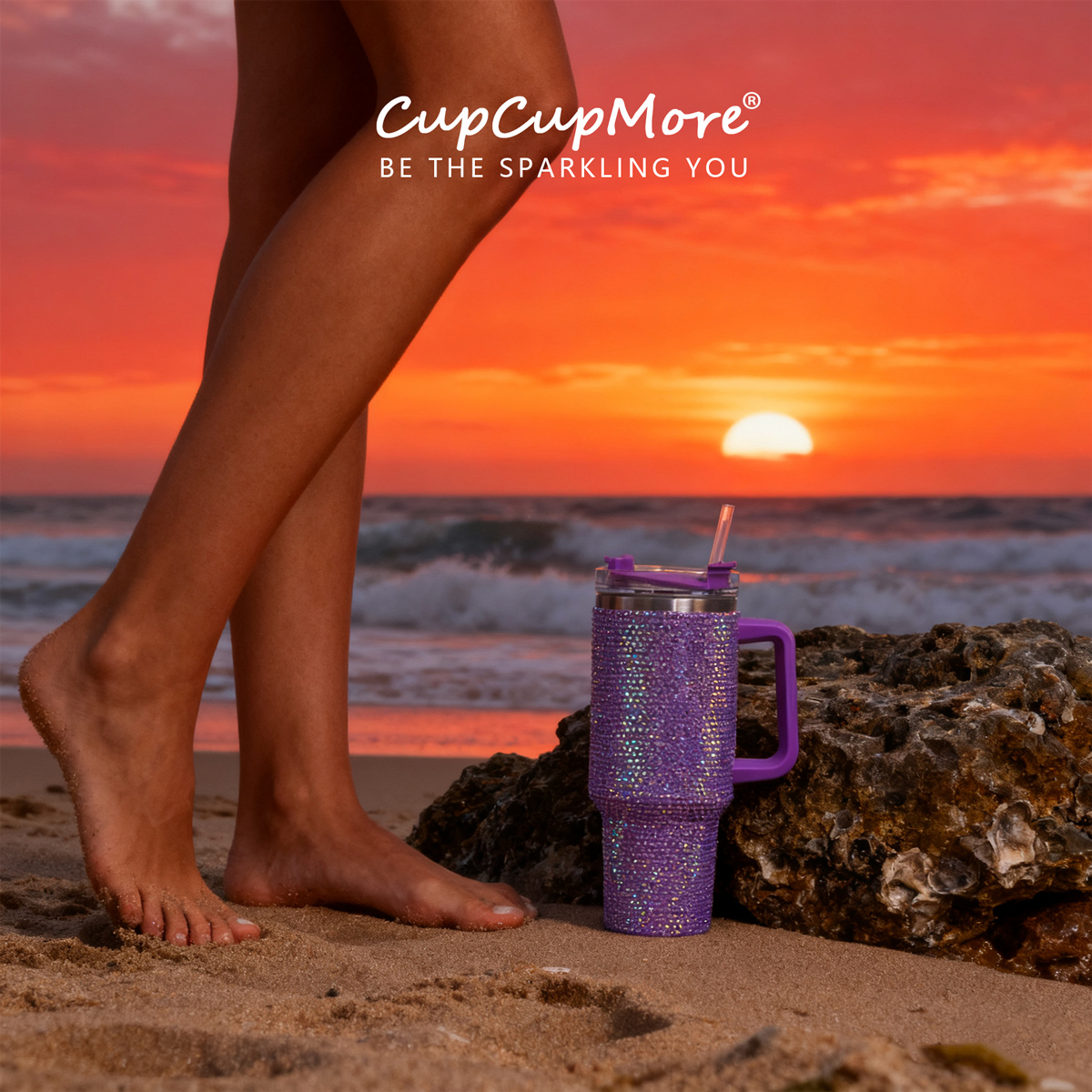 40 oz Purple Bling Tumbler - Image 10