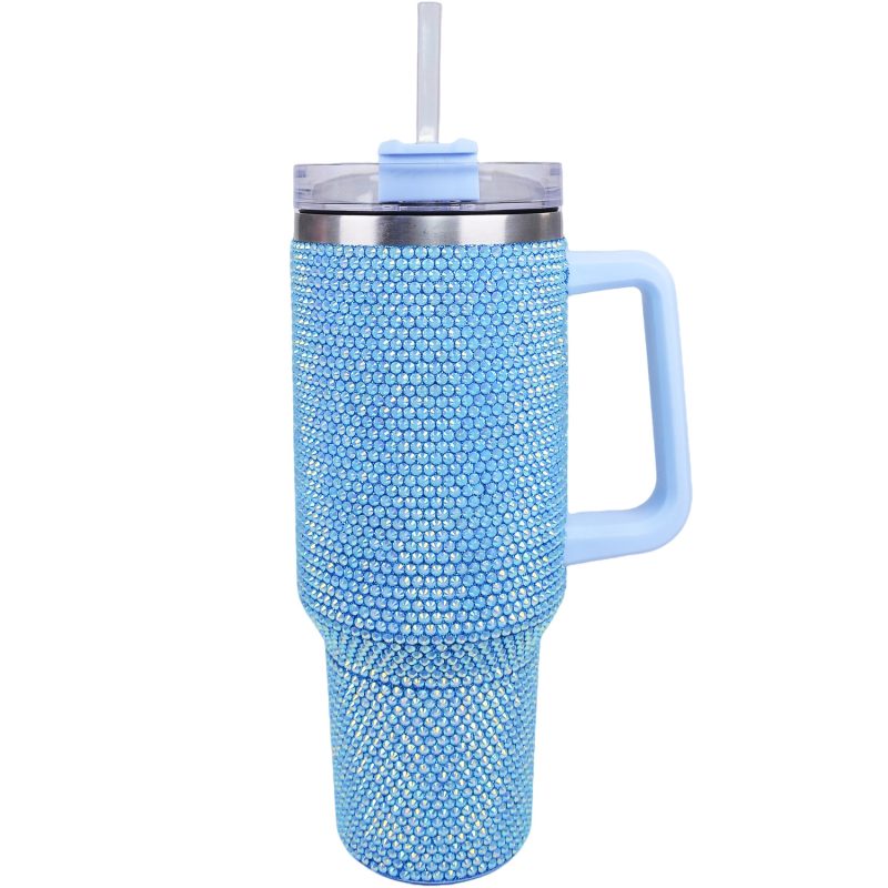 40 oz Blue Bling Tumbler