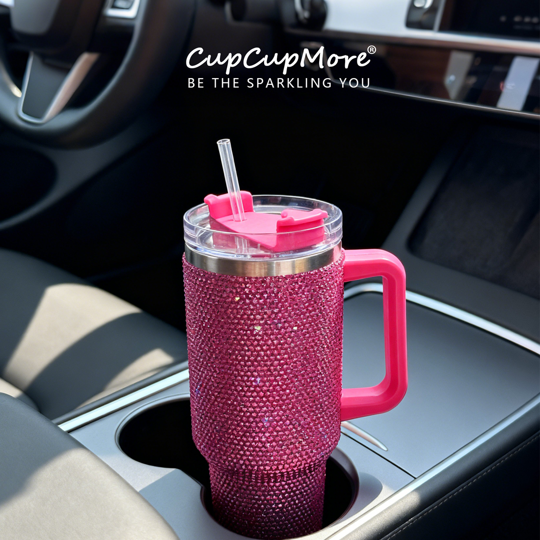 40 oz Rosy Bling Tumbler - Image 9