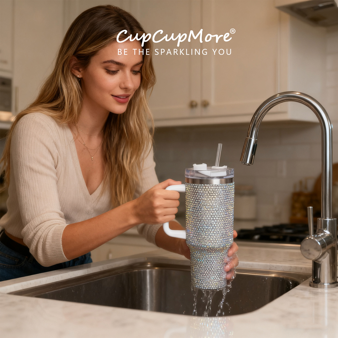 40 oz Mermaid Bling Tumbler - Image 2