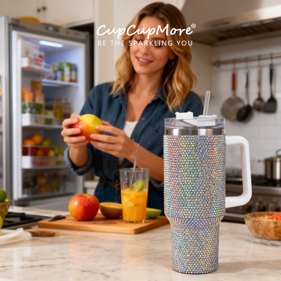 40 oz Mermaid Bling Tumbler - Image 7