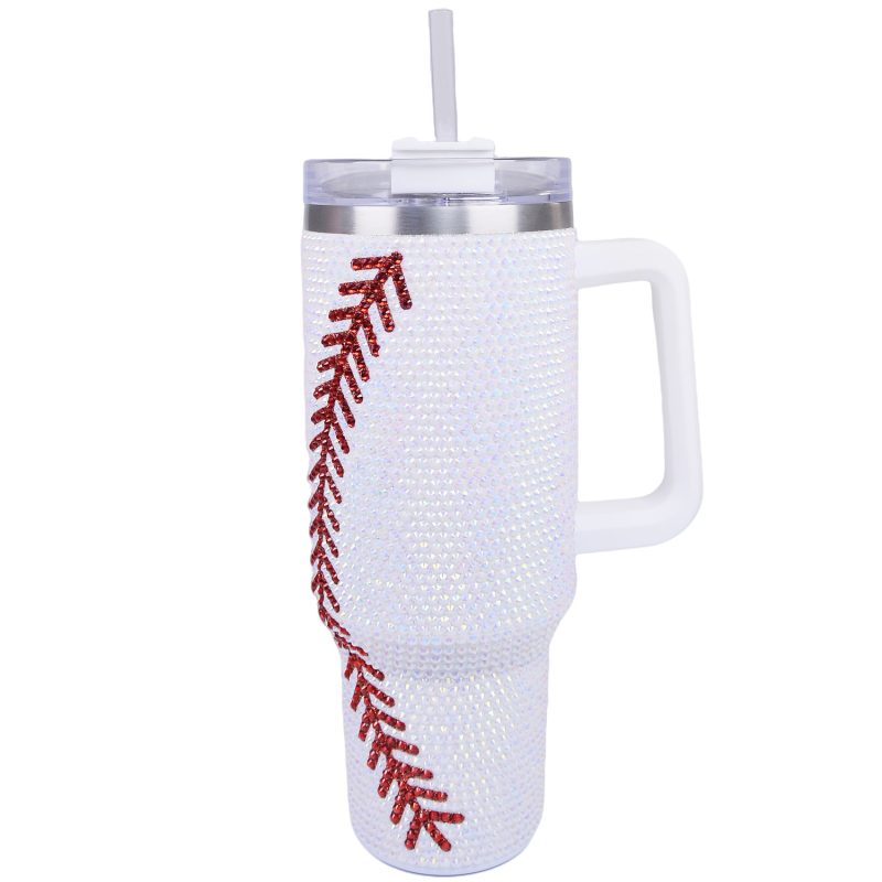 40 oz Baseball Bling Tumbler