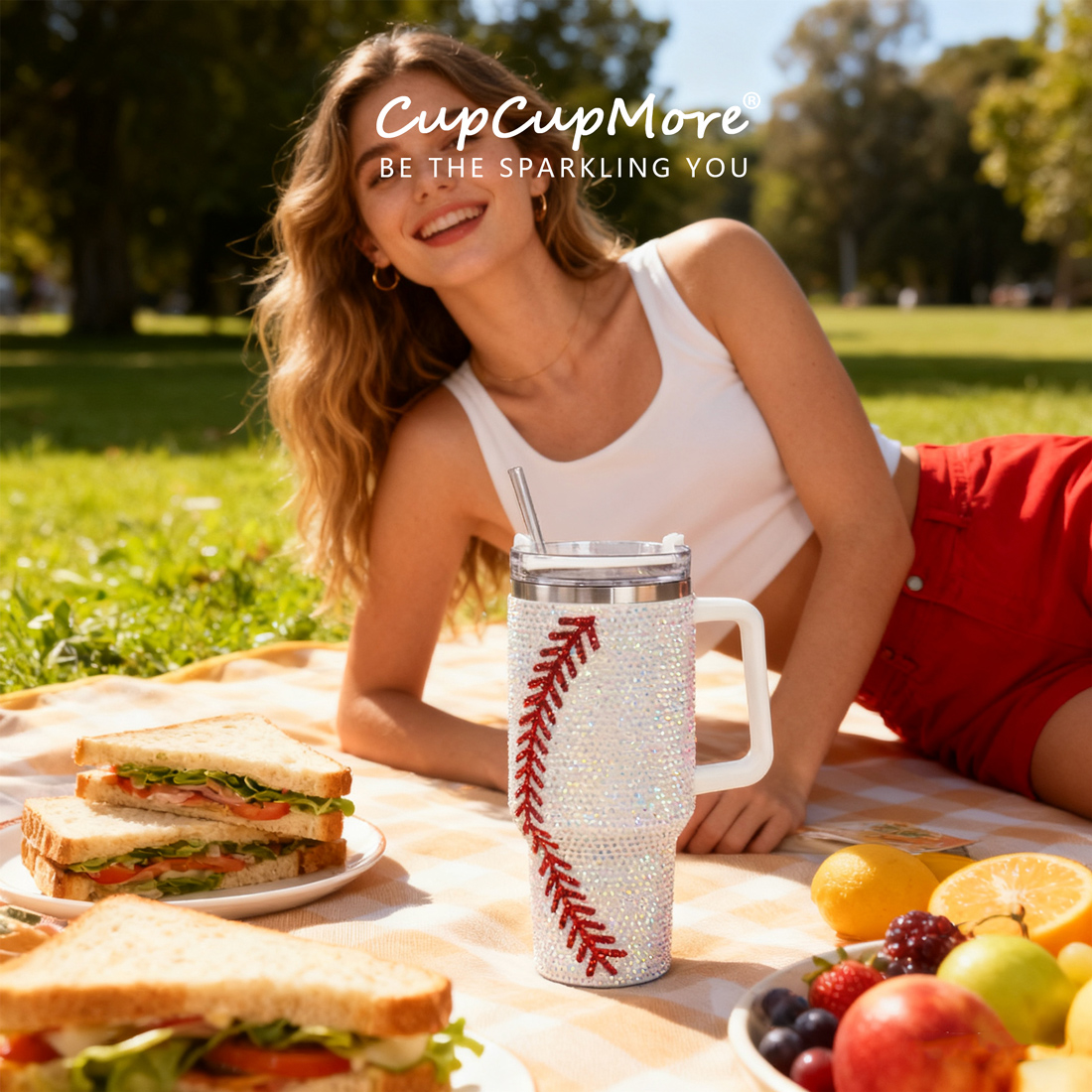 40 oz Baseball Bling Tumbler - Image 9