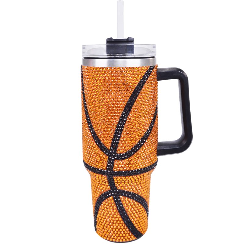 40 oz Basketball Bling Tumbler