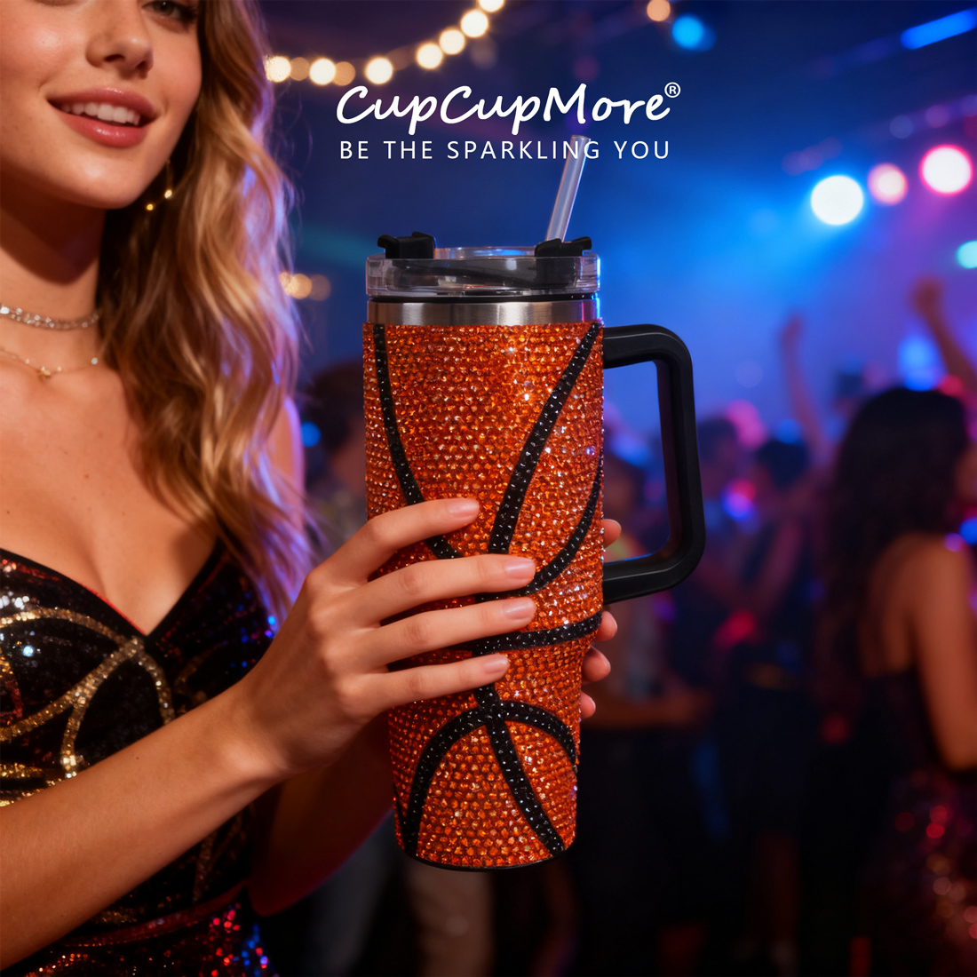 40 oz Basketball Bling Tumbler - Image 10