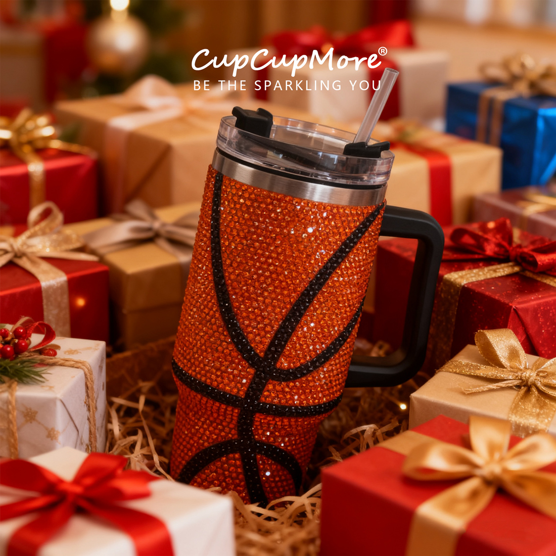 40 oz Basketball Bling Tumbler - Image 5