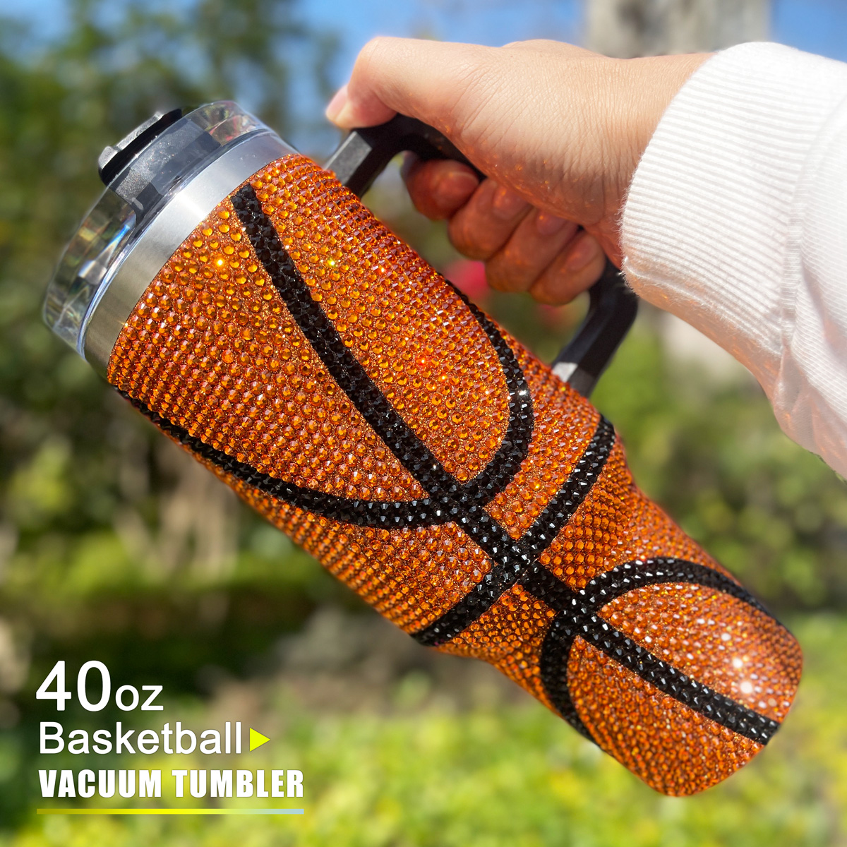 40 oz Basketball Bling Tumbler - Image 6