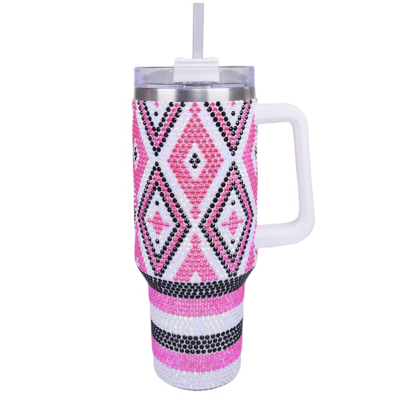 40 oz Pink Diamond Bling Tumbler