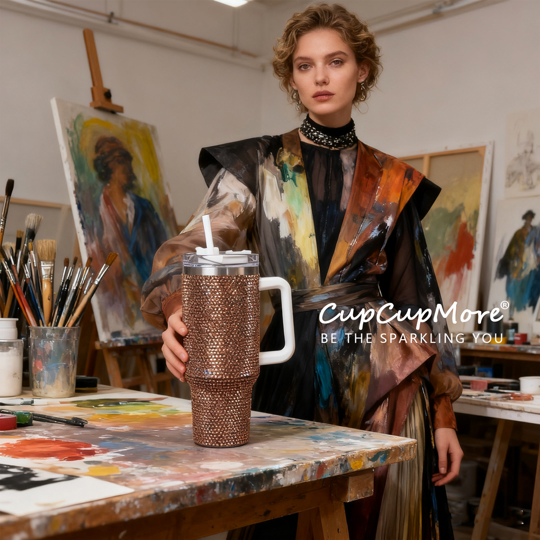 40 oz Copper Bling Tumbler - Image 6