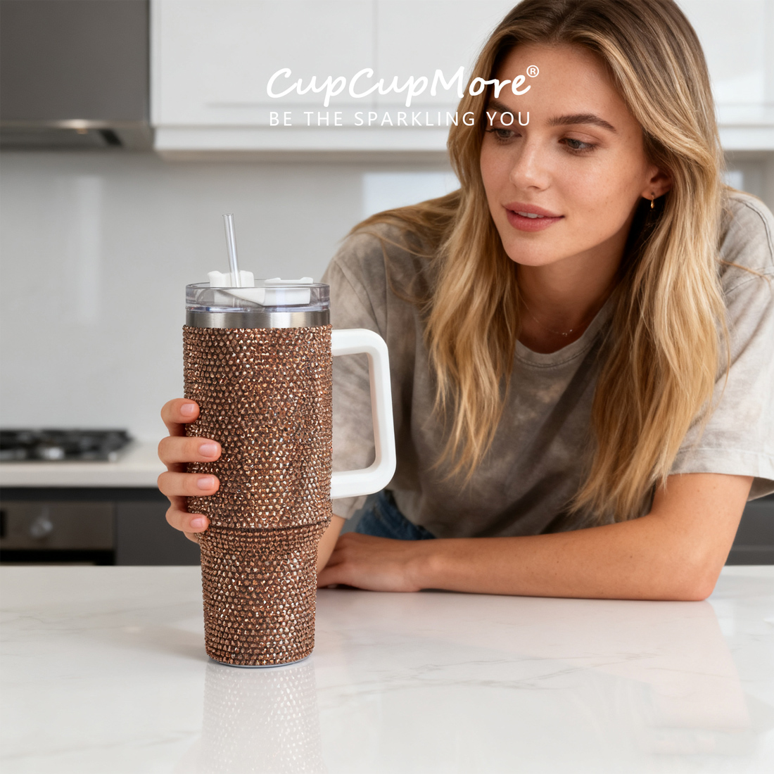 40 oz Copper Bling Tumbler - Image 7