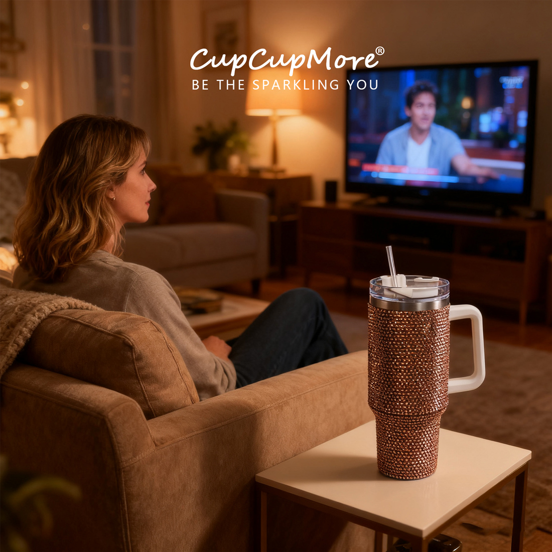 40 oz Copper Bling Tumbler - Image 9