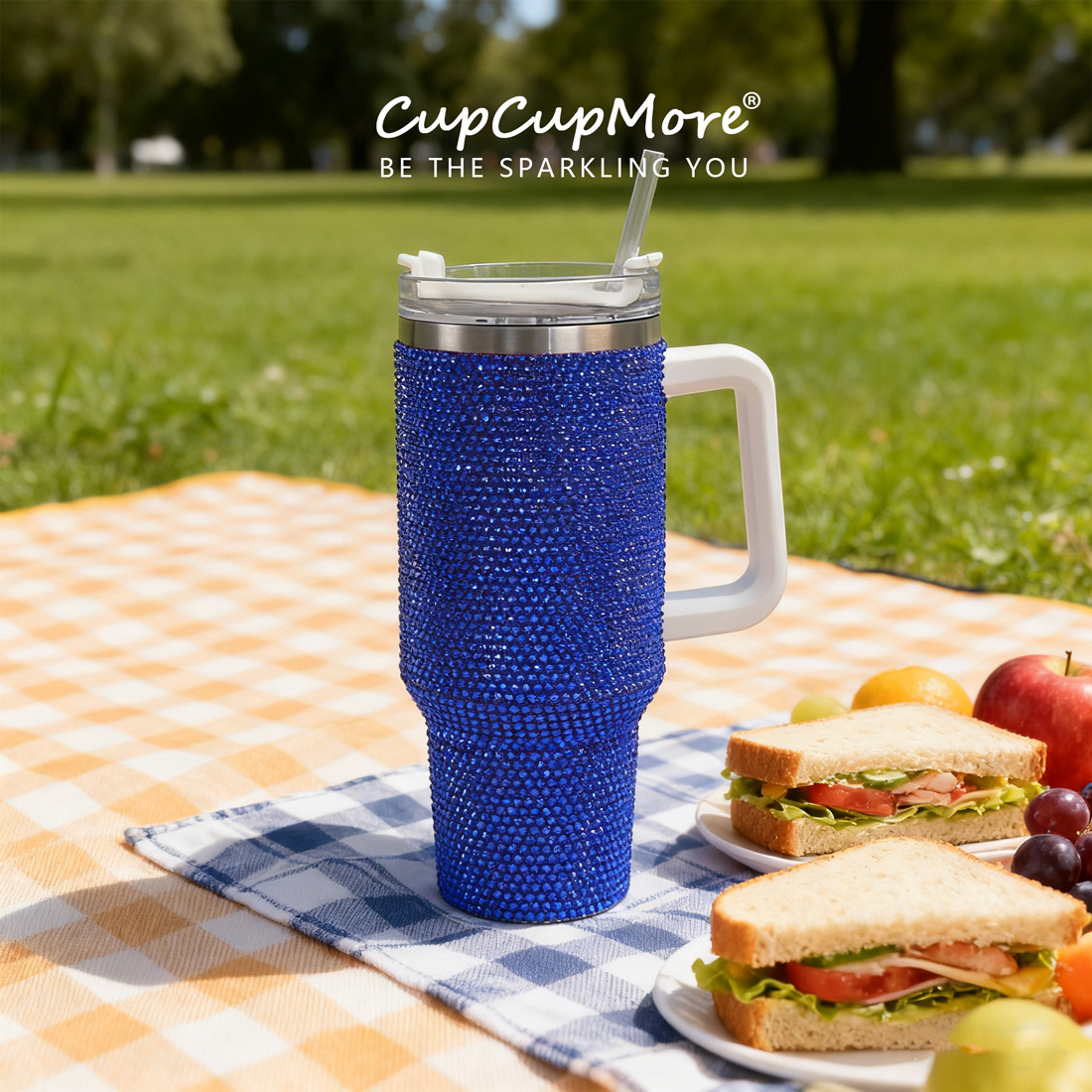 40 oz Sapphire Bling Tumbler - Image 7