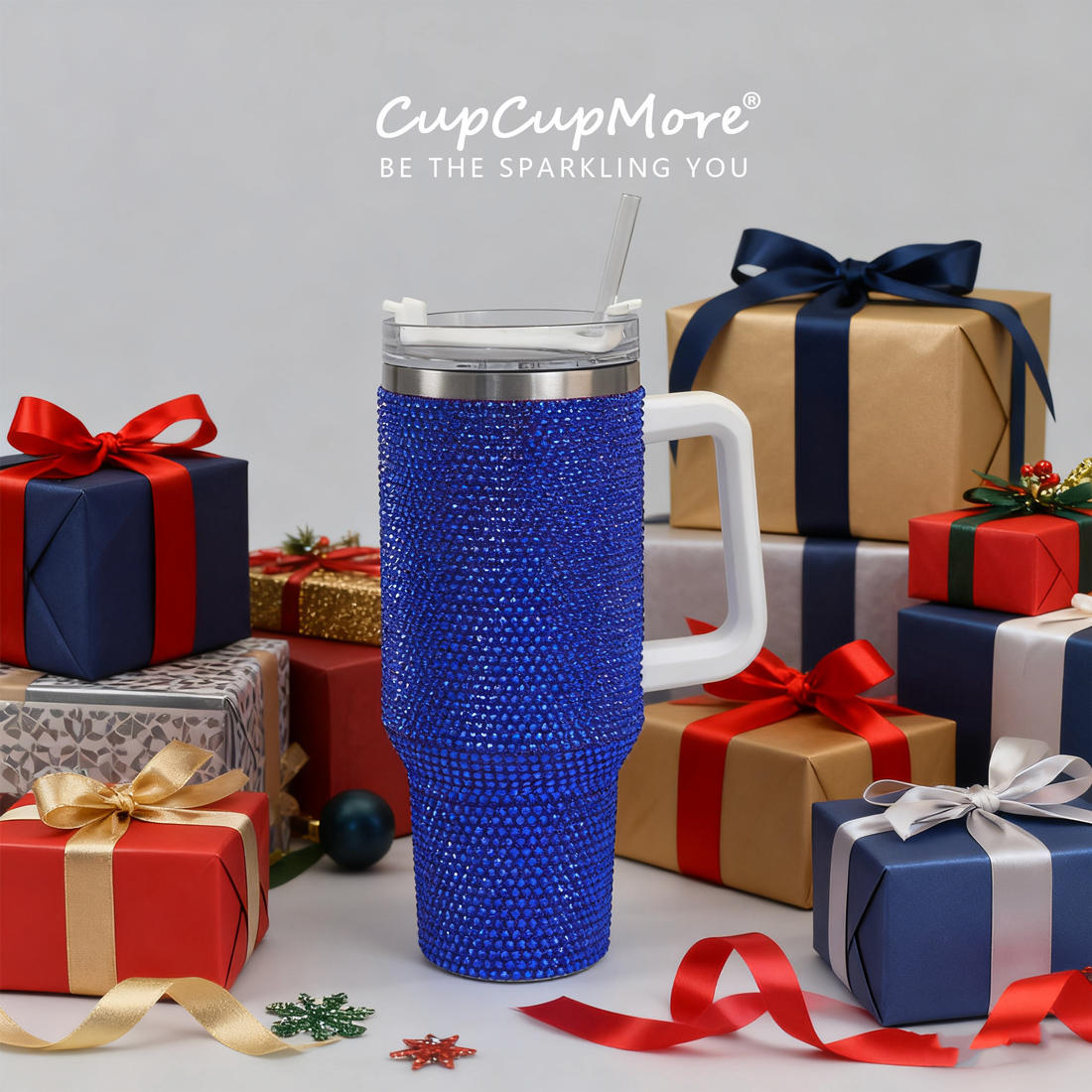 40 oz Sapphire Bling Tumbler - Image 8