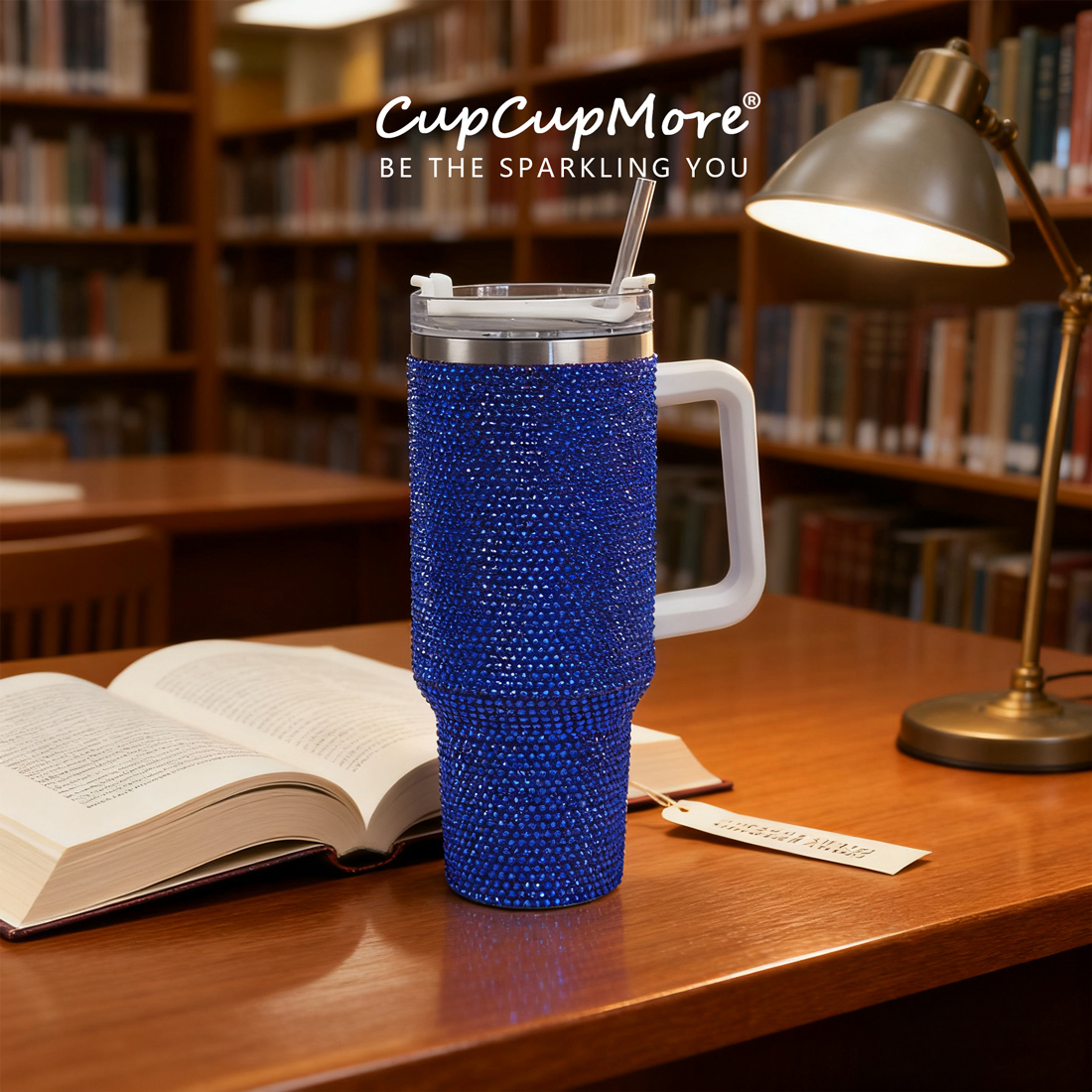 40 oz Sapphire Bling Tumbler - Image 9