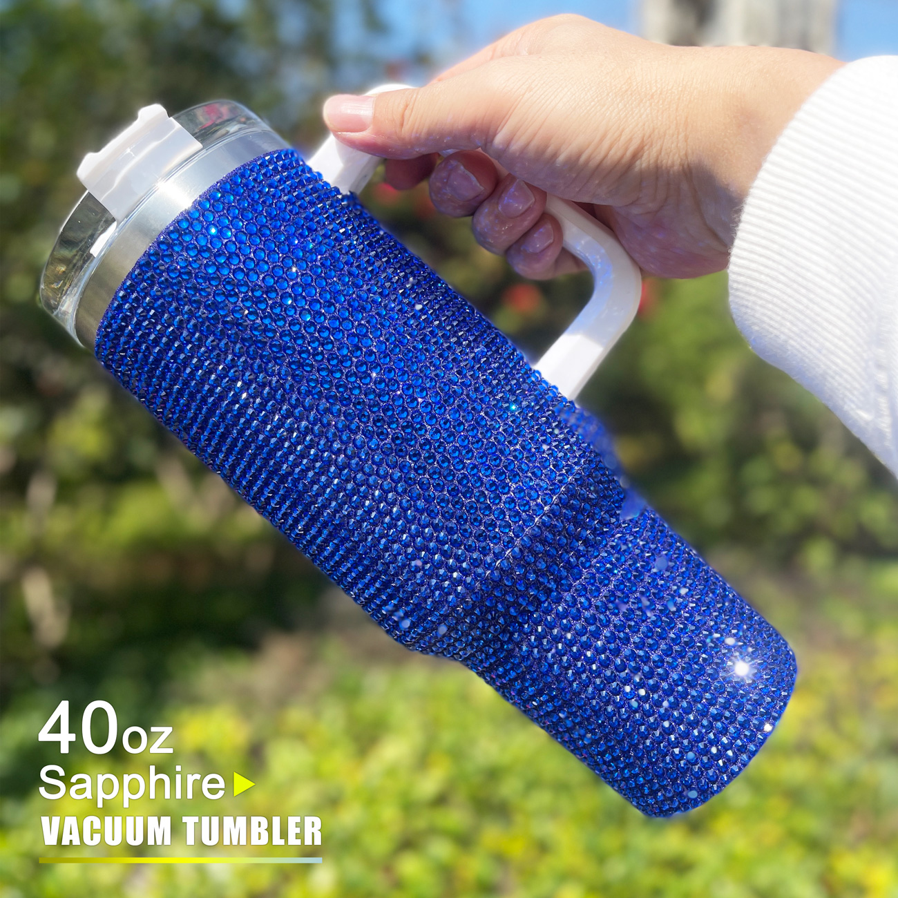 40 oz Sapphire Bling Tumbler - Image 6