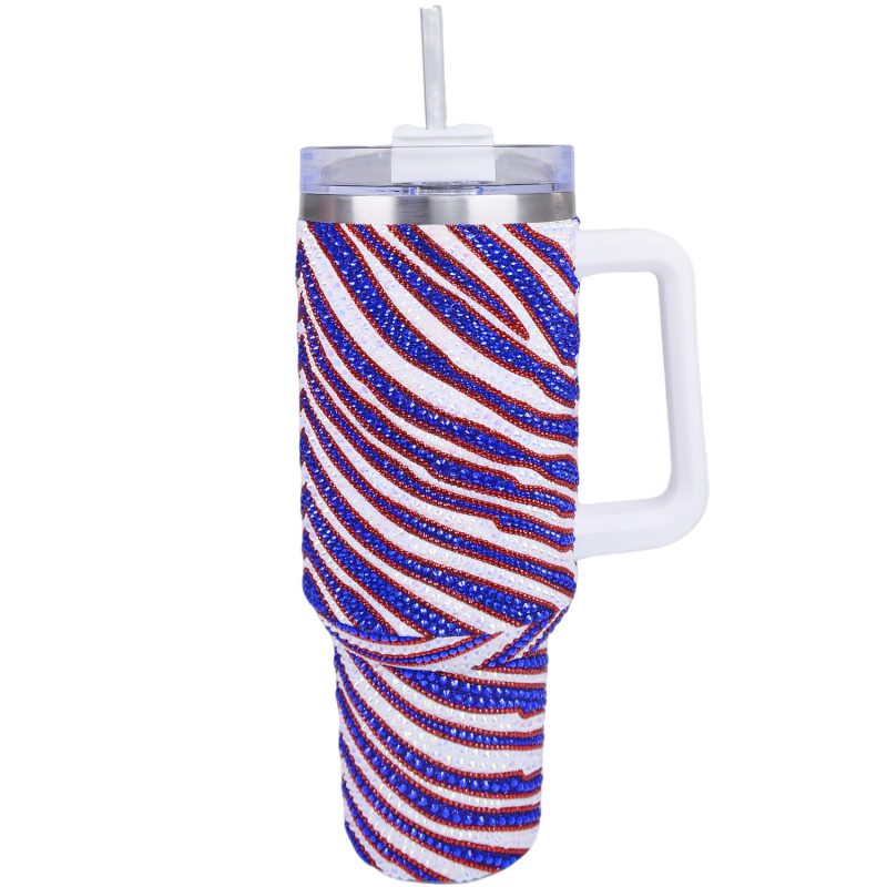 40 oz Zebra Bling Tumbler