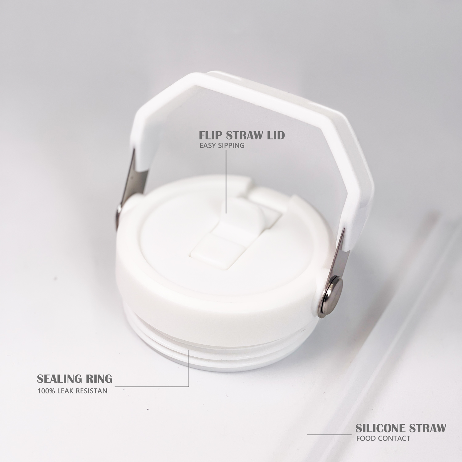 30 oz Sapphire Bling Flip Straw Tumbler - Image 4