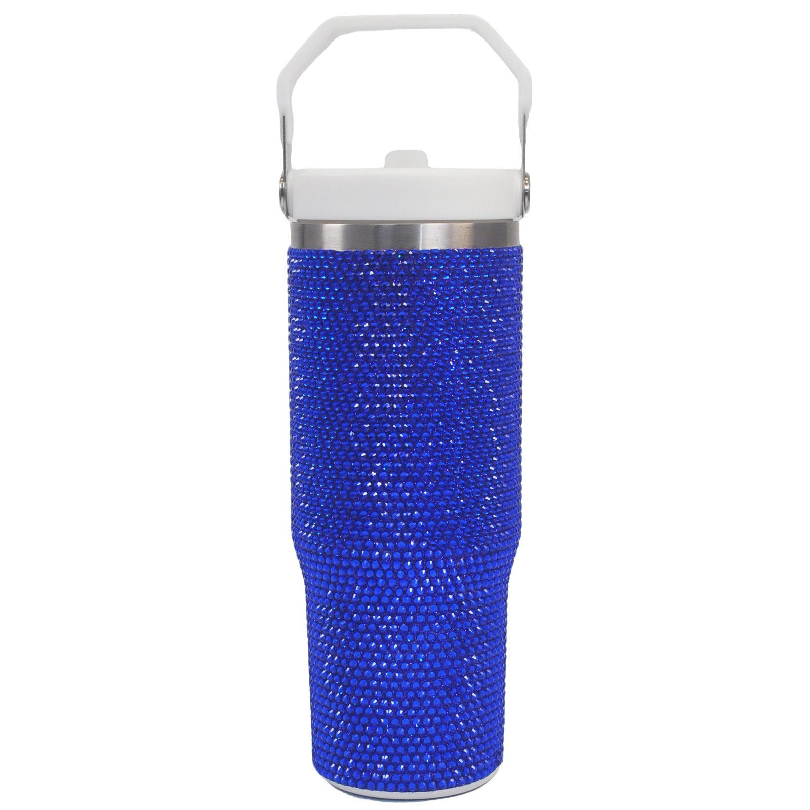 30 oz Sapphire Bling Flip Straw Tumbler