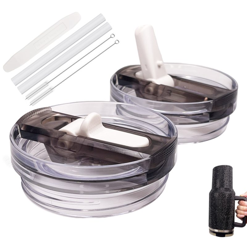 2 Pack Frost Flip Straw Lids for Stanley 40 oz Tumbler